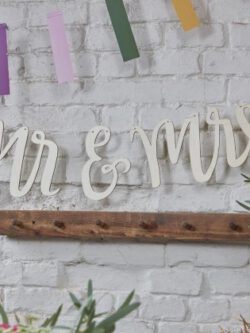 Rustic Mr & Mrs Wooding Bunting