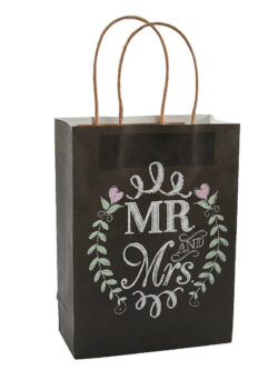 Mr. & Mrs. Chalkboard Wedding Gift Bags