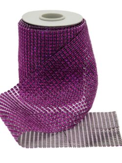 Diamond Rhinestone Ribbon Wrap Roll - Purple