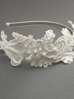 Vintage Inspired  Lace & Pearl Headband