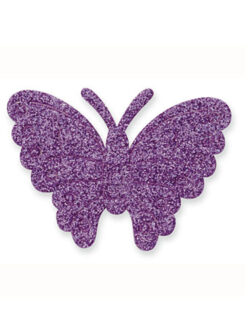 Set 12 Adhesivos de Mariposa Brillantina - Lila