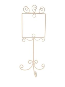 Cream Vintage Wire Table Number Stand