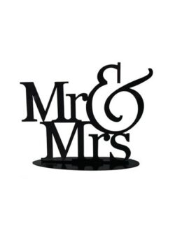 Mr & Mrs Metal Cake Topper