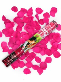Wedding Silk Rose Petals Confetti Cannon - Pink