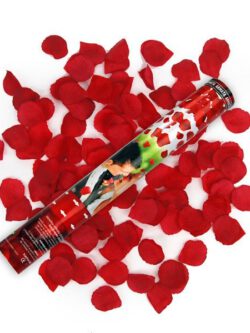 Wedding Rose Petal Confetti Cannon - Red
