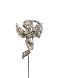 10 Pack Silver Cupid Angel Pins