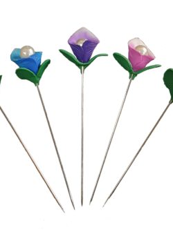 12 Pack Calla Flower Paste Pins with a Pearl
