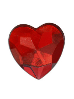 48 Set Mini Adhesive Hearts - Burgundy