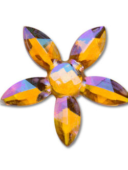 24 Set Self Adhesive Crystal Flower – Orange