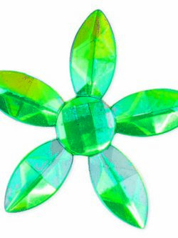 Set 24 Adhesivos Flor de Cristal – Verde