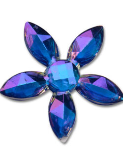 24 Set Self Adhesive Crystal Flower – Blue
