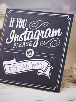 Instagram Table Tent Signs