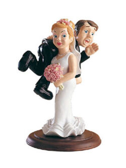 Resin Comical Bride and Groom - Cake Topper
