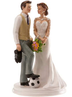 Football Wedding Couple - Cake Topper