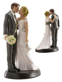 Kissing Wedding Couple - Cake Topper