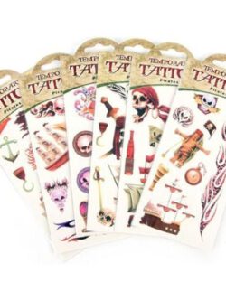 Pack of 6 strips pirate tattoos