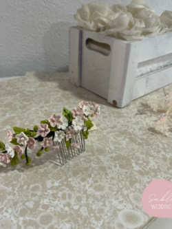 Cold porcelain flower hairpin