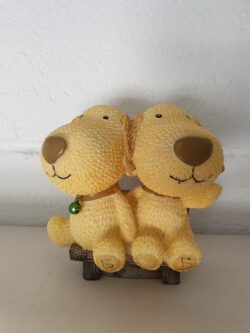 Hucha pareja perritos