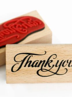 Wood Stamp Thank You