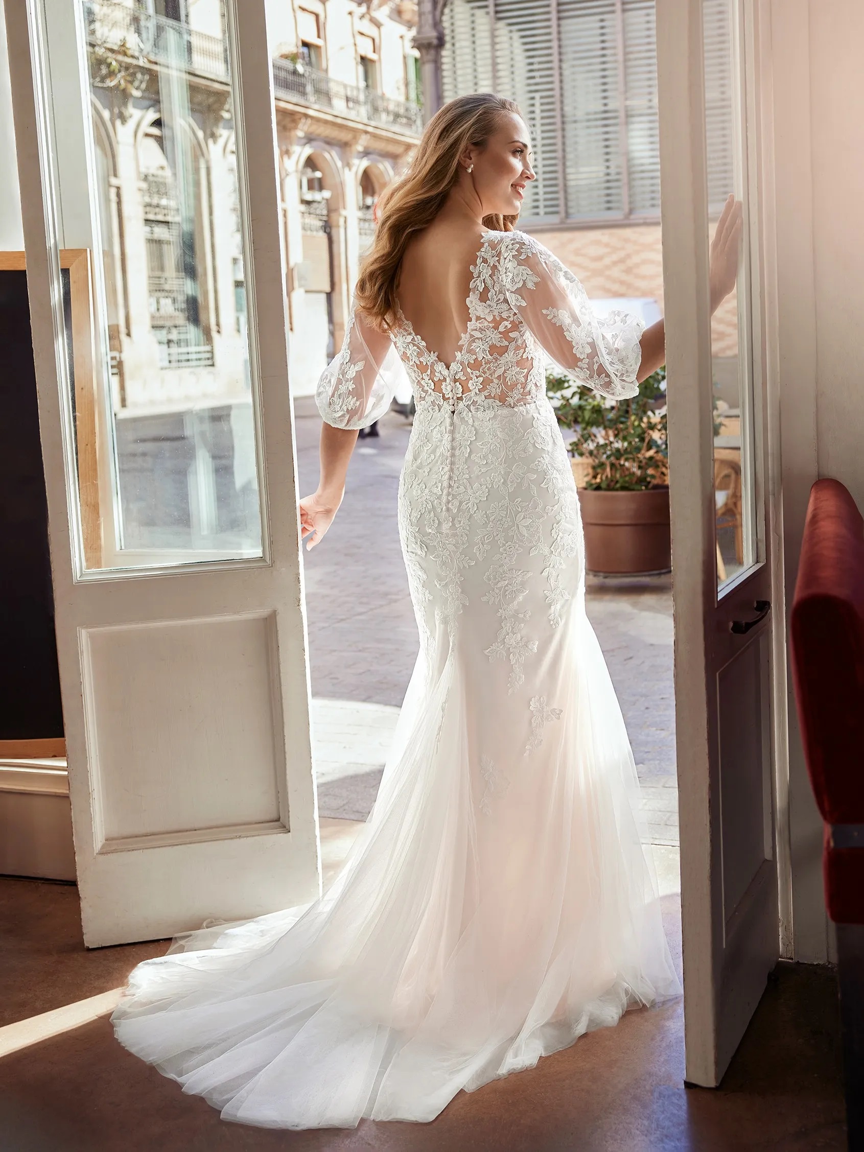 vestido novia sirena plus size modelo stargaze whiteone sublime wedding shop back