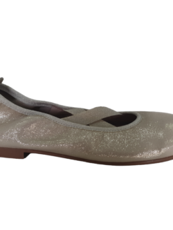 GOLD SOFT LEATHER GIRL BALLET FLAT SHOES